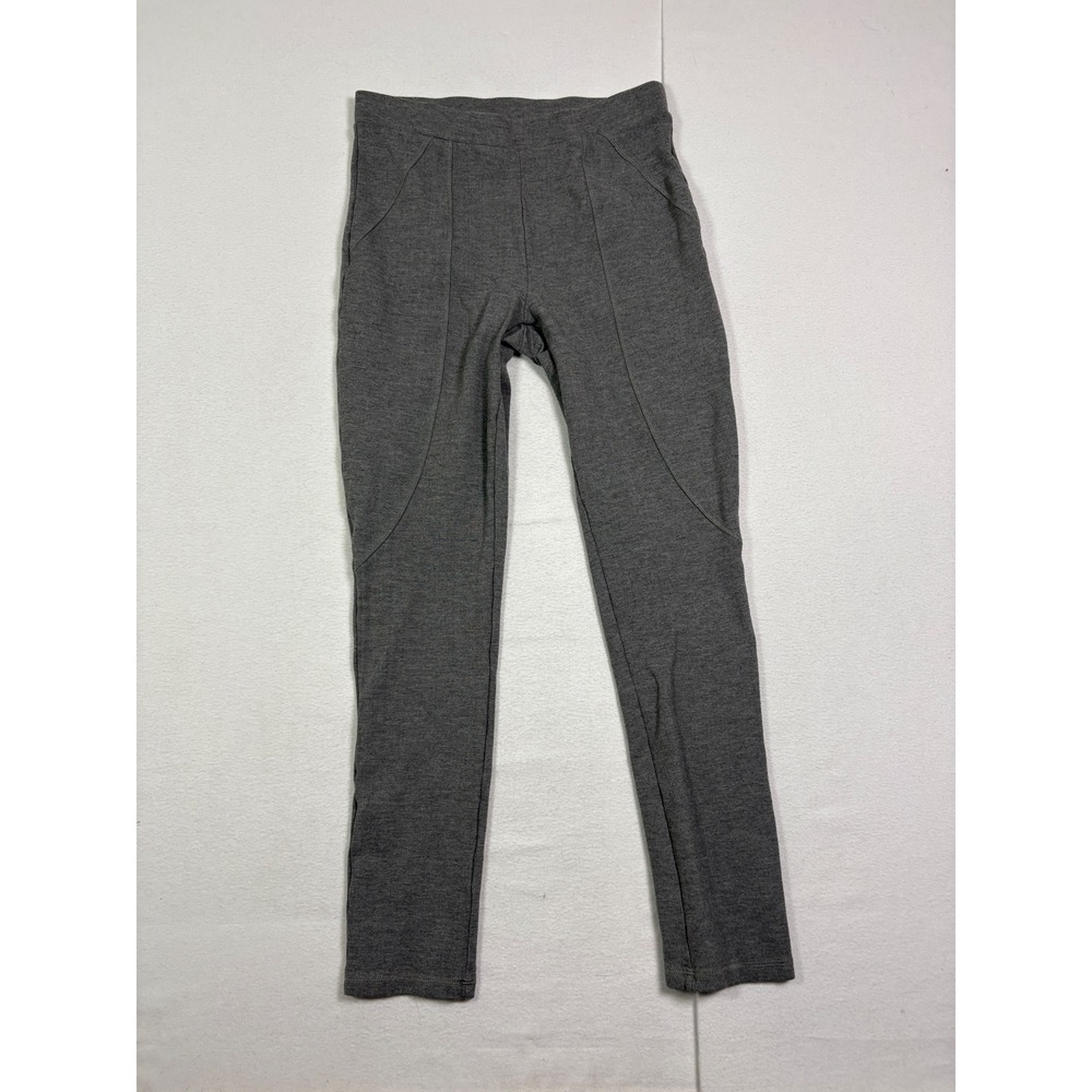 MarlaWynne Womens Gray High Rise Seam Detail Pull On Skinny Leggings Size Medium